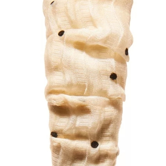 New Lele Sadoughi Kelly Ruched Cream Polka Dot Headband NWT main image 5
